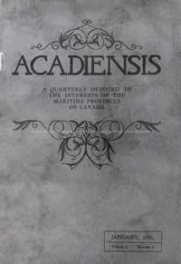 Acadiensis Vol. 1 No. 1 (January 1901), Photo: archives.hil.unb.ca.