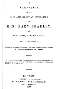 Narrative of the Life and Christian Experience of Mrs. Mary Bradley, Mary Bradley