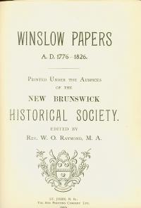 Winslow Papers, W.O. Raymond